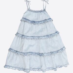 GAP Baby & Toddler Ruffle Tiered Denim Dress